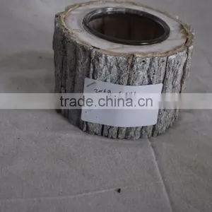 Decorative Handmade Wooden Tea Light Candle Holder Glass for Decoration thumbnail-1
