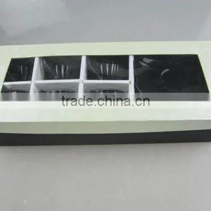 Black Promotion Coffee Cup Set ,mini Cup and Saucers Leaf Shape With Gift Box thumbnail-2
