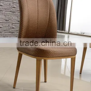 High Quality Woodgrain Stainless Steel Leather Dining Chair LQ-QT200 thumbnail-2