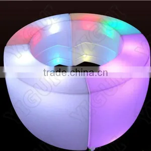 Modern Design Hotel Club Glow LED Bar Counter Table/Plastic Led Bar Furniture New Design Events Led Bar Counter thumbnail-2