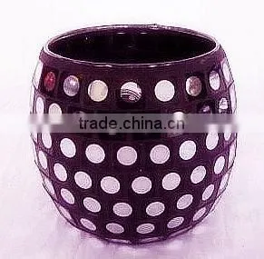 Customized China Professional Manufacturer Black Mosaic Vase Wholesale thumbnail-2