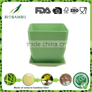 Fashionable Practical Unique Bamboo Fiber Eco Flower Pot thumbnail-1