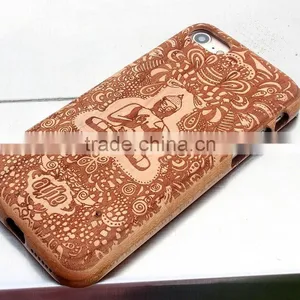 Classical Chinese Walnut/bamboo/rosewood/cherry/maya Cartoon Cell Phone Case for Iphone thumbnail-1