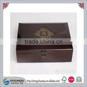 Recyclable Feature and Candy Industrial Use Chinese Tea Set Wooden Tea Gift Box thumbnail-1