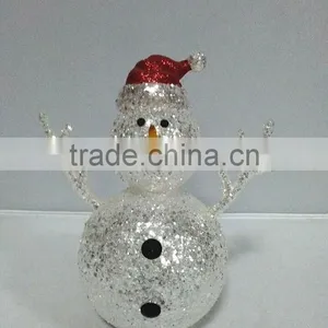Craft Plastic LED Lighting Lovely Christmas Snowman Deer Decorations thumbnail-4