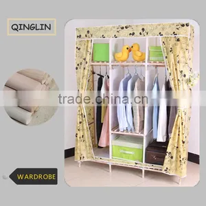 High Quality Fabric Coated Bedroom Furniture Wardrobe for Bedroom thumbnail-4