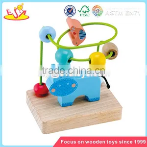 Wholesale Lovely Animal Wooden Wire Bead Toy for Kids High Quality Wooden Wire Bead Toy W11B020 thumbnail-6