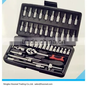 46pc 1/4'' Drive Socket and Bit Set - Metric - Hex Pozi Star Phillips Slotted,Socket Wrench,High Quality Hand Tools thumbnail-2