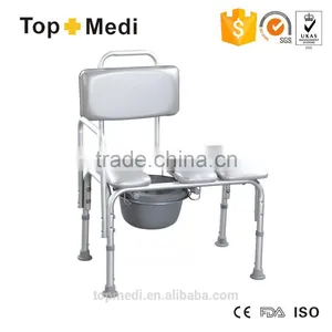 Rehabilitation Therapy Supplie Aluminum Shower Toliet Commode Chair thumbnail-1