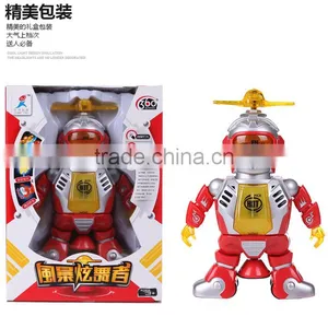 L00155 2017 Hot Sale Kids Plastic Toys Super Robot Soldier Powerful Rotary Function Music With Light thumbnail-6