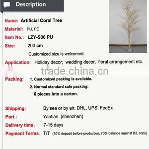 Hot-sale Events and Wedding Decoration Lighted Tree for Indoor Use Stand Branch for Showcase thumbnail-2