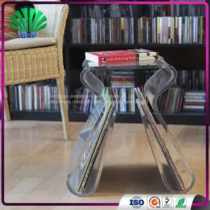 Colorful Acrylic Piano Stool Indoor Lucite Ottomans Living Room Light Eco-Friendly Kids Stool thumbnail-4