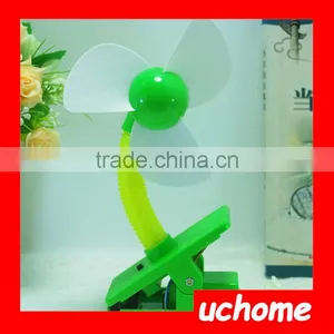 UCHOME Newest Colorful USB/Battery Clip Fan Baby Mini Fan Best Fan With Safety Foam Blade thumbnail-1