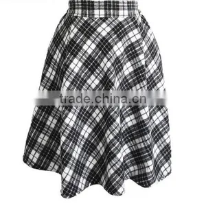 Fashion 2015 Autumn Winter Casual High Waist Midi Women Girl Knee-Length Skirt thumbnail-3