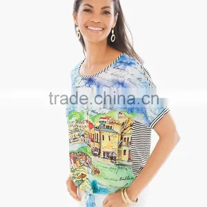 Hot Selling French Fashion Print T-shirt thumbnail-1