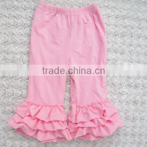 Hot Sale Baby Girls Ruffle Pants Triple Bottom Ruffle Children Icing Leggings Pants Wholesale Kids Legging Pants thumbnail-1