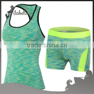 2 Pcs Fashion Yoga Gym Bodybuilding Fitness Sports Wear Set Clothing for Women thumbnail-4