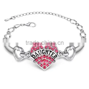 2016 Love Family Member Bracelet Zinc Alloy Heart Bracelet for Dear Aunt Bracelet Free Sample thumbnail-5