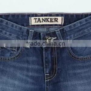 Dk Blue OEM/Wholesale HIGH-END100% Cotton Jeans Kids Fashion Jeans thumbnail-3