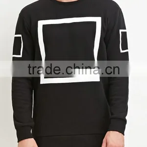 Wensfashion Fleece Square Graphic Sweatshirt Blank Crewneck Sweatshirt For Men thumbnail-4