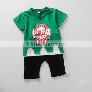 Wholesale Summer Cotton Printing Boys Kids t Shirt and Shorts thumbnail-2