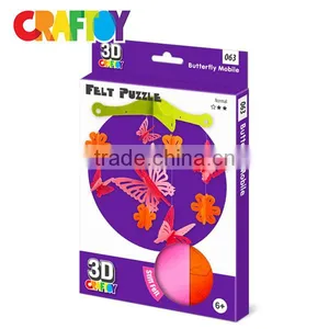 Safety Materials Manufacturers Butterfly Mobile 3D Felt Puzzle thumbnail-1