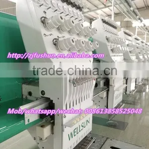 Fushun 912 9colors 9needles 12heads Flat Computerized Embroidery Machine thumbnail-1