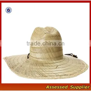 Australia Fedora Straw Surf Hat With Band and Adjustable Lanyard Lifeguards Straw Hat With Lining to Protect thumbnail-6