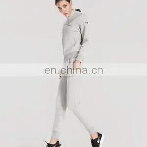 Lastest Fashion Design Autumn Winter Loose Fit Plain Hoodies Women Gym Clothing thumbnail-5