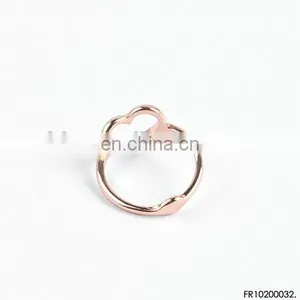 Heart Shape Simple Ring for Women Gift Gold Plated Ring thumbnail-4