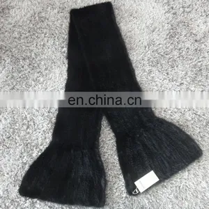Knitted Black Mink Long Scarf Shawl Mink Stole European Style thumbnail-1