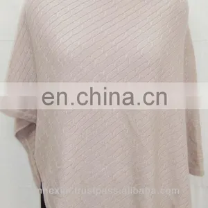Knitted Poncho, Cashmere Poncho thumbnail-4