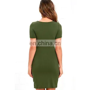 Hot!Sexy Women Wear Side Slit Design Summer Fashion Bodycon Dress thumbnail-3