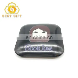 Small Mini Square Ladies Compact Aluminum Metal Mirror thumbnail-1