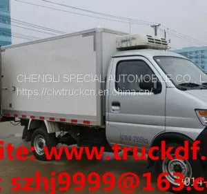 HOT SALE! Cheaper Price Chang'an 4*2 LHD Gasoline Mini Refrigerated Van Truck, thumbnail-3