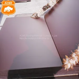 Brown Waterproof Film Faced Plywood Construction Formwork Shuttering Plywood With Poplar Birch Hardwood Core thumbnail-5