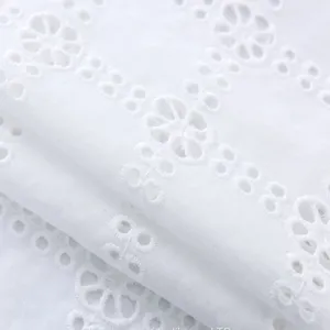 Embroidery Heavy Cotton Lace Fabric Embroidered thumbnail-2