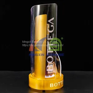 Gold Two Layers Wavy Bottle Presenter LED Bottle Presenter for Nightclub Bottle Presenter thumbnail-3