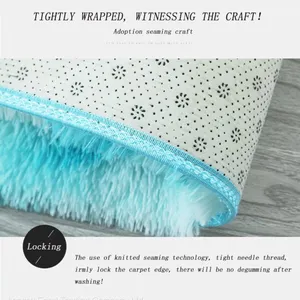 Nordic Fashion Fluffy Non-slip Mixed Dyed Carpet Living Room / Bedroom Center Carpet Black Gray Pink Blue Large Size Hair Rugs thumbnail-3