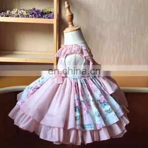 2 Pcs Spanish Court Green Flowers Princess Dress Christmas Dress Lolita for Baby Girls Kids Dresses for Girl thumbnail-5