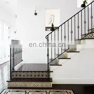 Top Class Aluminium Stainless Steel Stairs Indoor Design Pillars Post With Black Golden Colour thumbnail-3