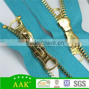 AAK ZIPPER #5 Golden 2 Way Open End Gold Pins Zipper thumbnail-1