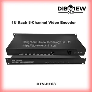 DIBVIEWOLO OTV-HE08 1U Rack HEVC H.265 H.264 HDMI Video Stream Encoder For Live HD IPTV 8 Channels SRT RTMPs Facebook Youtube thumbnail-1