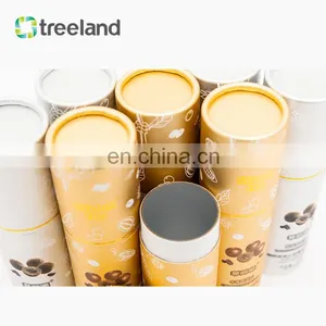 Food Grade Chocolate Paper Tube Packaging Customized Telescoping Paper Tube With Rolled Edge Bio-friendly Cylinder Canister thumbnail-4