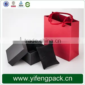 Handmade With Pillow Inside Paper Black Single Watch Box,Watch Gift Box thumbnail-2