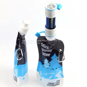 Mini Outdoor Camping UF 0.01um and Active Carbon Survival Life Personal Water Filter for Hiking thumbnail-1