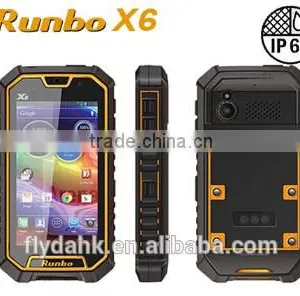 New Listing Runbo X6 IP67 Rugged Smart Mobile Phone With Quad Core Android 4.2 Walkie Talkie PTT thumbnail-5