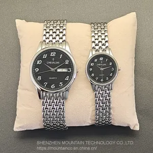 Stainless Steel Gents Watches Lady Fashion Quartz Watch Ultrathin Couple Watches thumbnail-1