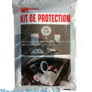Disposable Car Interior Protection Set, Seat, Hand Brake, Gear Stick, Steering Wheel Protective, Car Foot Mat thumbnail-5