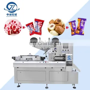 Horizontal High Speed Chocolate Peanuts Ball Marshmallow Sachet Packaging Machines Emballage Candy Flow Packing Machine thumbnail-1